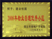 2009年1月6日，商丘桂園榮獲"商丘市物業(yè)管理優(yōu)秀小區(qū)"稱號。